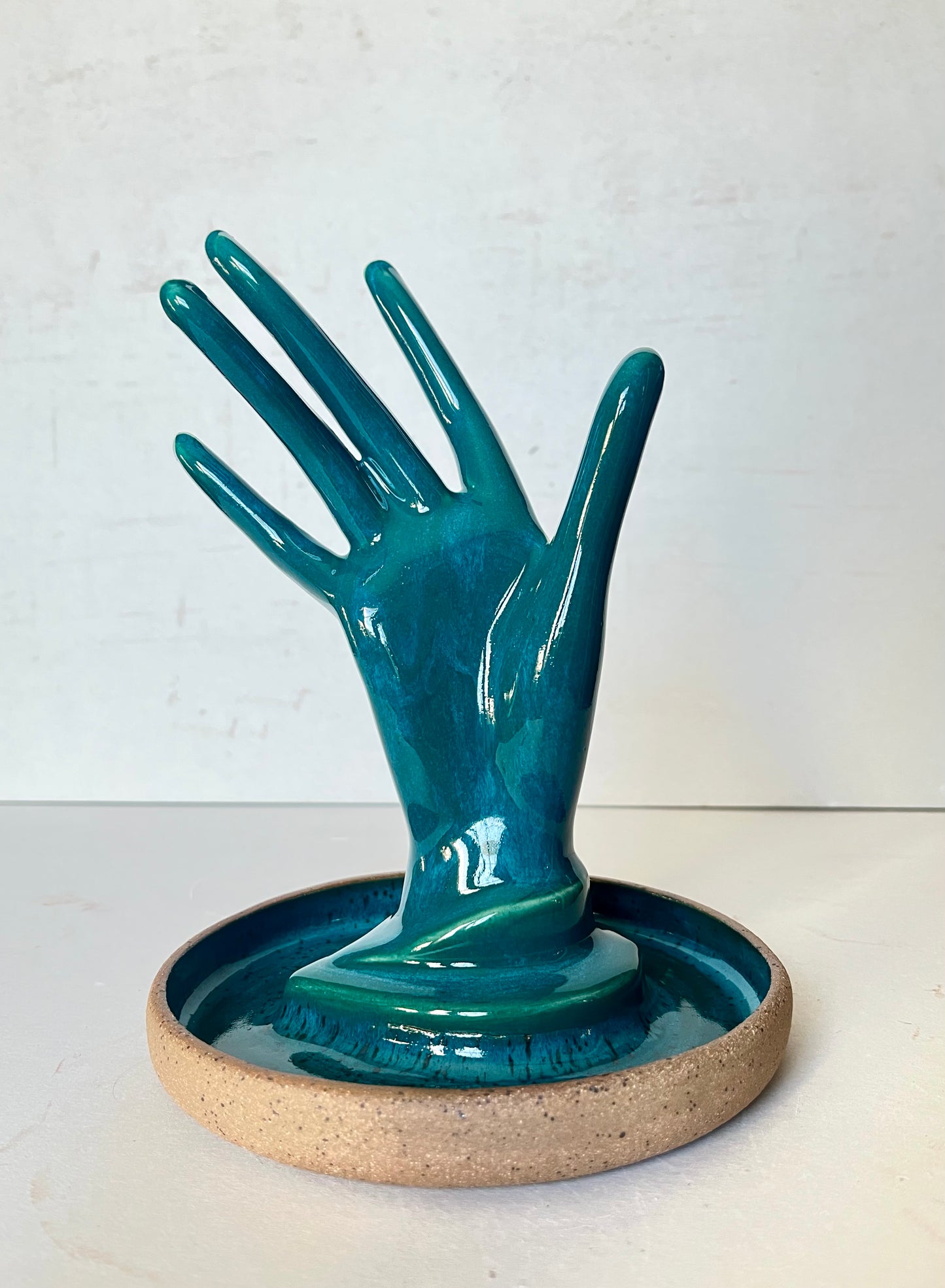 hand display/jewelry dish - turquoise