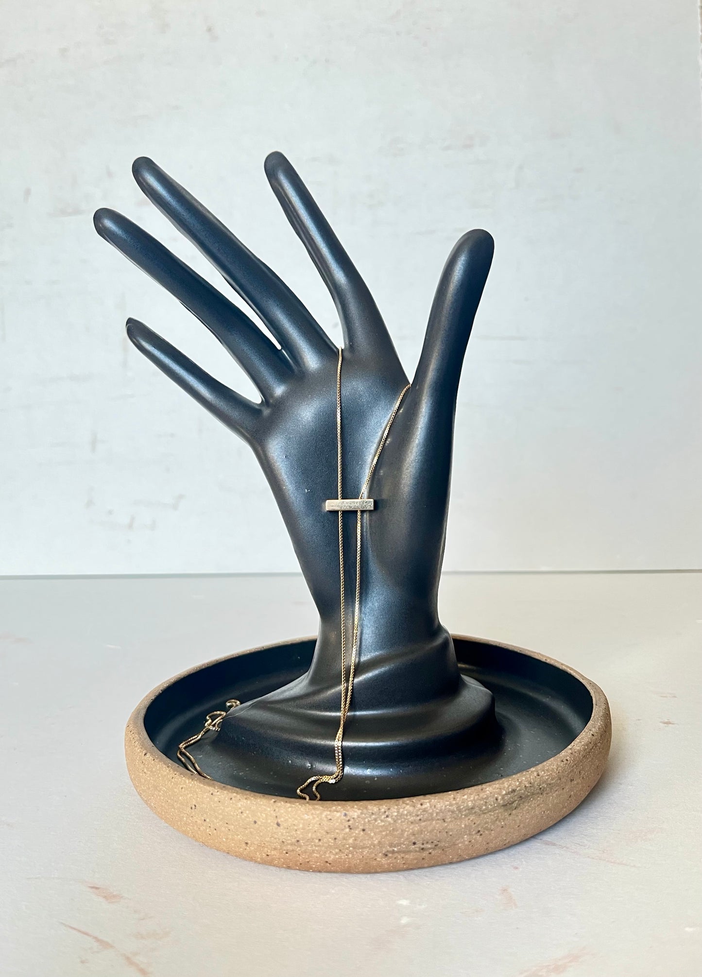 hand display/jewelry dish - satin black