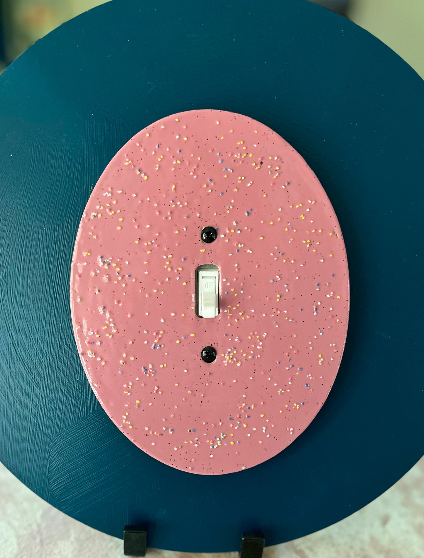 light switch cover - pink oval