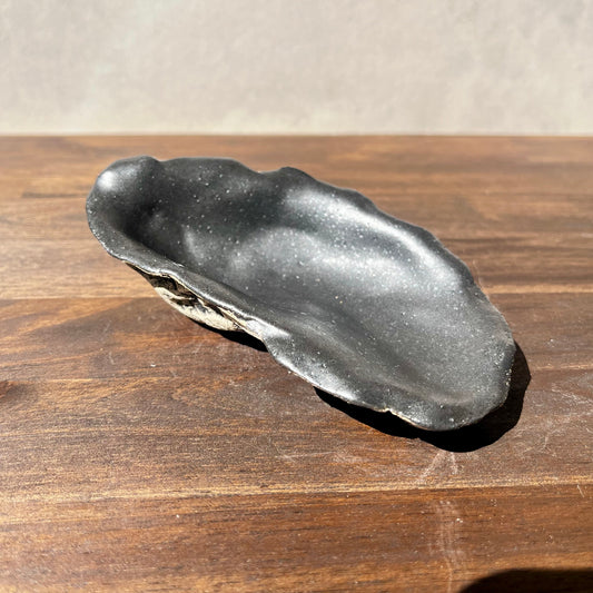 oyster ring dish - satin black