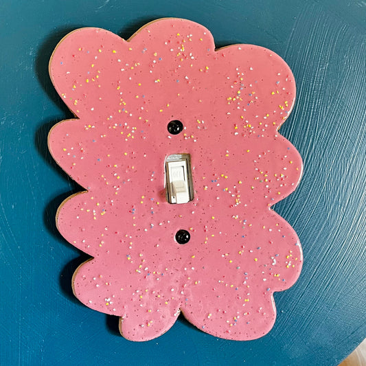 light switch cover - pink 1