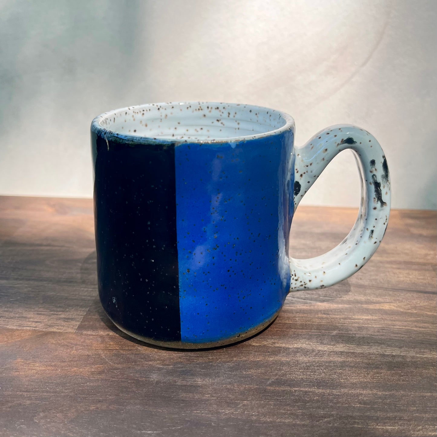 coffee mug - black/white spots/blue 2
