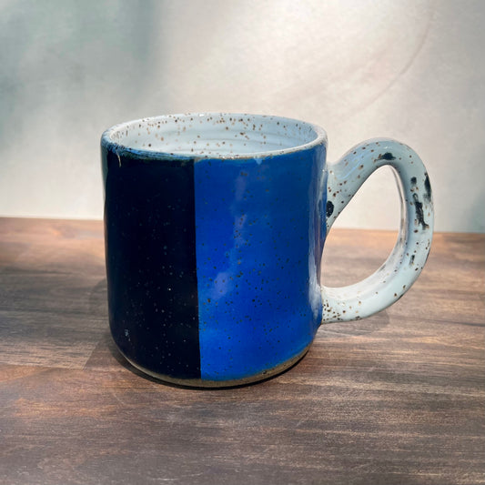 coffee mug - black/white spots/blue 2