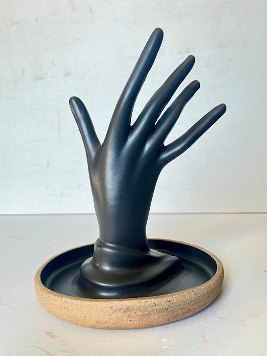 hand display/jewelry dish - satin black