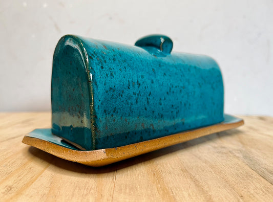 butter dish - turquoise