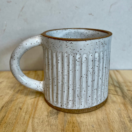 coffee mug - carved white