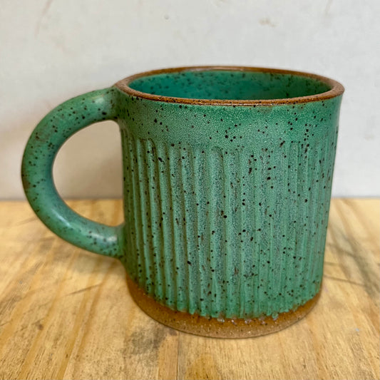 coffee mug - carved sage green