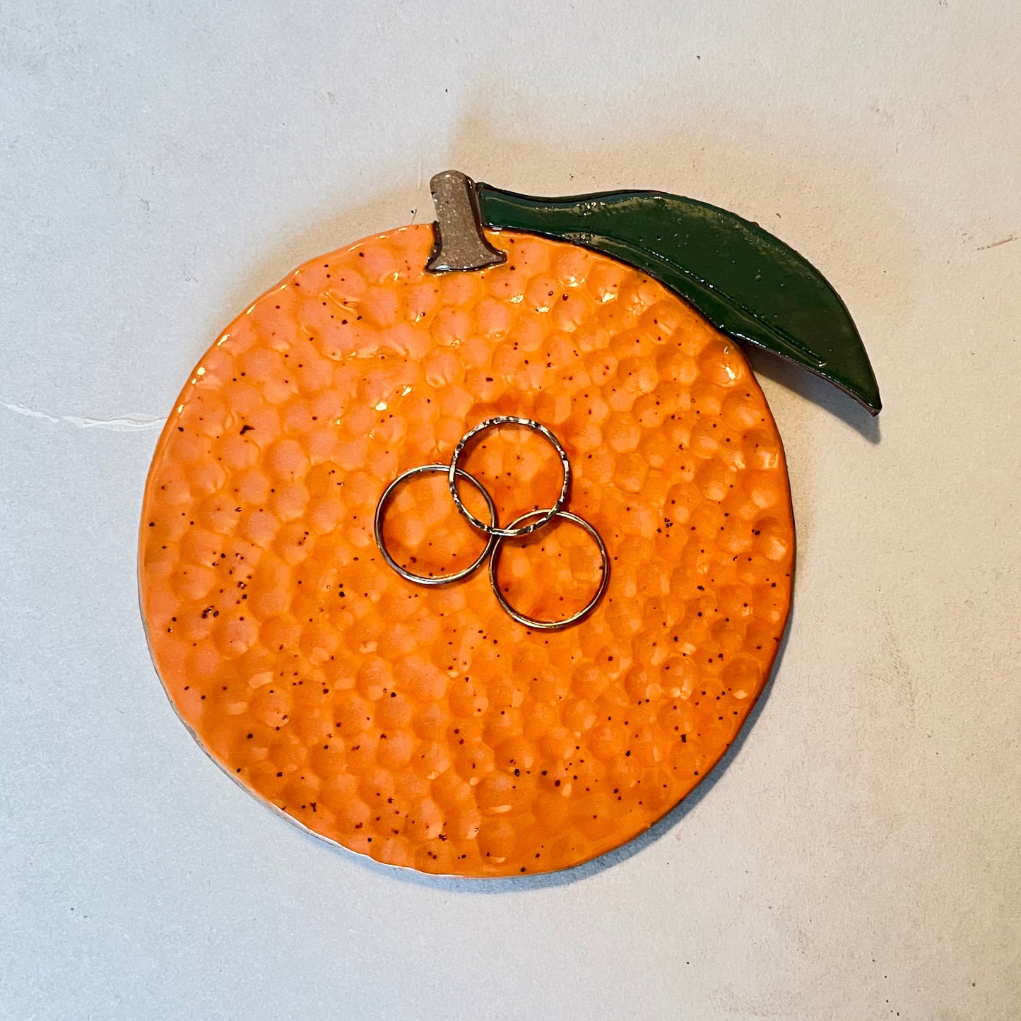 ring dish - orange