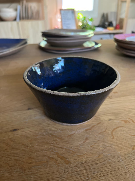 hand built bowl - dark blue 1
