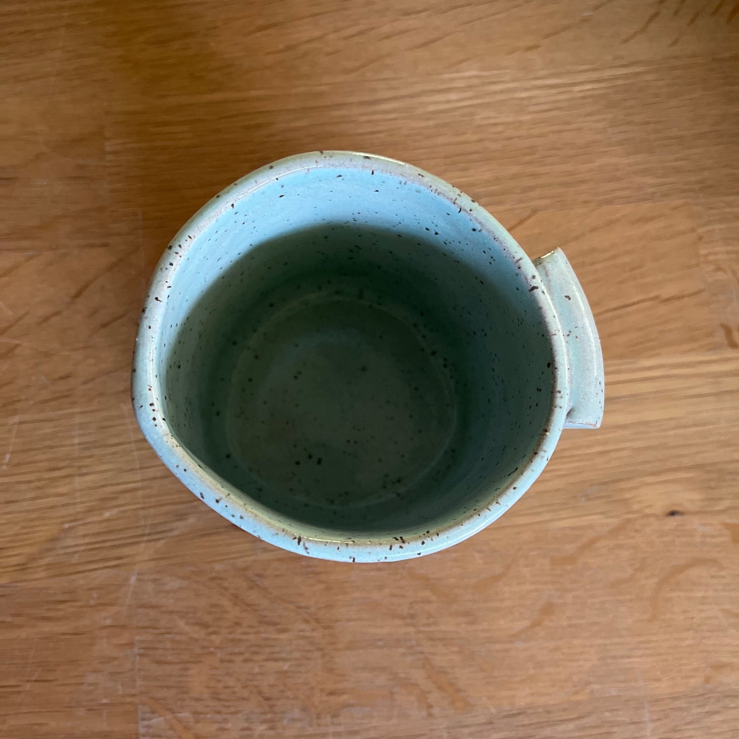 hand built nub handle cup - light blue 1
